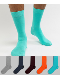 ASOS DESIGN Ankle Socks In Multi Colour 5 Pack