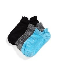 Hue Air Sleek Tab Back Socks Neon Blue One Size