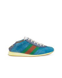 Gucci Suede Sneaker With Web