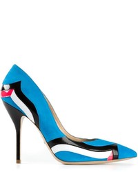 Paul Andrew Wavy Patent Striped Pumps