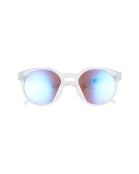 Oakley 52mm Prizm Rectangle Sunglasses In Matte Clearprizm Violet At Nordstrom