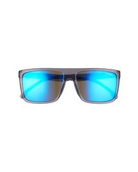 Carrera Eyewear 58mm Rectangle Sunglasses In Grey Ml Blue At Nordstrom