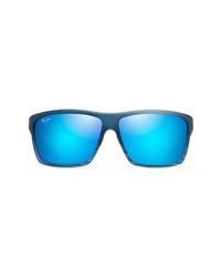 Maui Jim Alenuihaha 64mm Polarized Oversize Rectangular Sunglasses