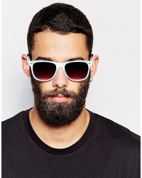 Asos Brand Square Sunglasses With Cloud Print