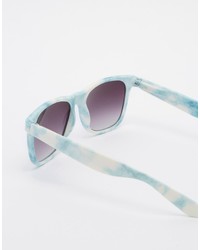 Asos Brand Square Sunglasses With Cloud Print