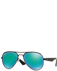 Ray-Ban Metal Aviator Sunglasses With Mirror Lenses