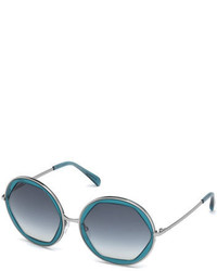 Emilio Pucci Round Geometric Sunglasses Aqua