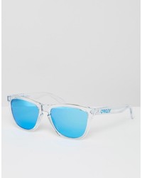 Oakley Square Frogskin Sunglasses With Blue Flash Lens