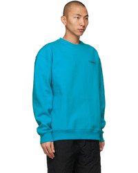 Ader Error Blue Oversized Kangaroo Pocket Sweatshirt