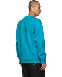 Ader Error Blue Oversized Kangaroo Pocket Sweatshirt