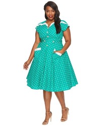 Unique Vintage Plus Size Cap Sleeve Hedda Swing Dress Dress