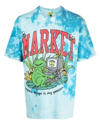MARKET Tie Dye Print Short Sleeved T Shirt