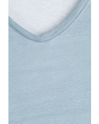 Majestic Layered Cotton T Shirt With V Neckline