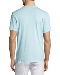 James Perse V Neck Short Sleeve T Shirt Aqua
