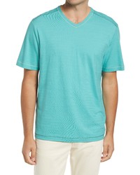Tommy Bahama Wave Tropic V Neck Pima Cotton T Shirt