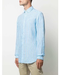 Xacus Bold Striped Linen Shirt