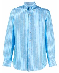 Finamore 1925 Napoli Striped Long Sleeve Shirt