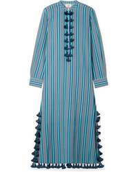 Aquamarine Vertical Striped Midi Dress
