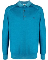 Aquamarine Wool Polo Neck Sweater