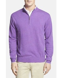 Peter Millar Regular Fit Cashmere Quarter Zip Sweater