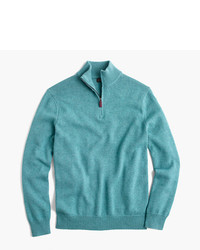 J.Crew Tall Cotton Cashmere Half Zip Sweater