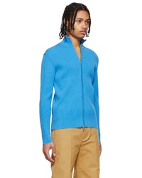 Jacquemus Blue Le Gilet Frescu Zip Up Sweater