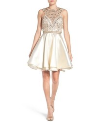 Beaded Fit and Flare Dress