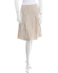 Women's Beige Trenchcoat, Beige Turtleneck, Beige A-Line Skirt, White ...