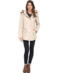 Jessica Simpson Faux Leather Anorak With Faux Fur Hood