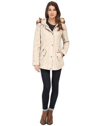 Jessica Simpson Faux Leather Anorak With Faux Fur Hood