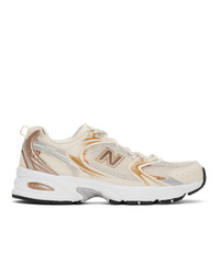 New Balance Beige And Gold 530 Sneakers
