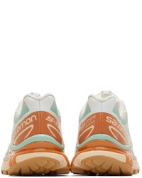Salomon Beige Orange Xt 6 Skyline Sneakers