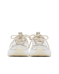 Dolce And Gabbana Beige Stretch Mesh Daymaster Sneakers