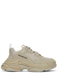 Balenciaga Beige Triple S Sneakers