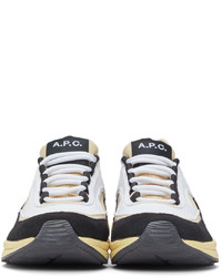 A.P.C. Black Beige Run Around Sneakers