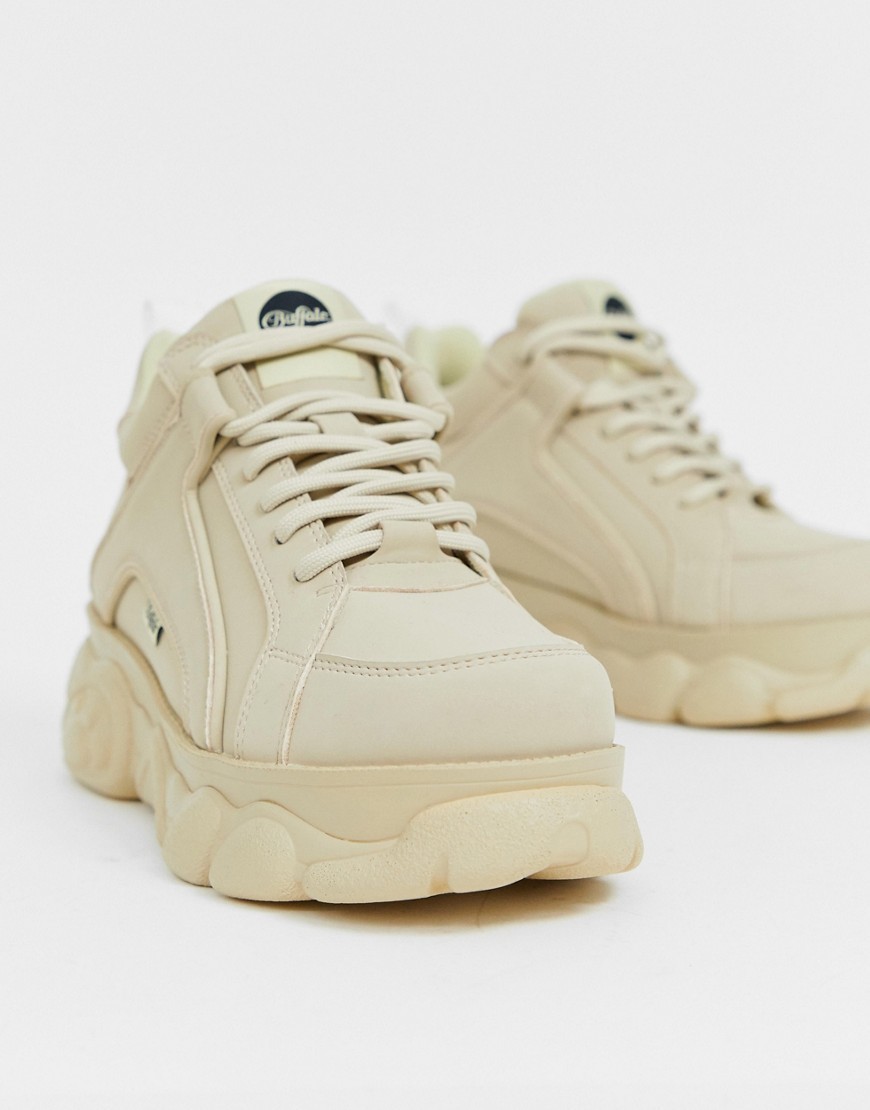 royalty Morgen landmænd Buffalo Colby Low Platform Chunky Trainers In Cream, $57 | Asos | Lookastic