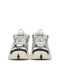 Kenzo Off White And Grey Inka Sneakers