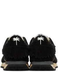 Palm Angels Off White Black Fringe Runner Sneakers