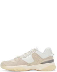 Lacoste Off White Leather Suede T Point Sneakers