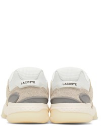 Lacoste Off White Leather Suede T Point Sneakers