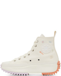 Converse Off White Run Star Hike Floral Sneakers