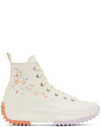 Converse Off White Run Star Hike Floral Sneakers