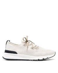 Brunello Cucinelli Perforated Detail Low Top Sneakers