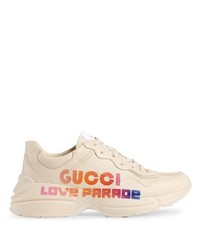 Gucci Rhyton Low Top Leather Sneakers