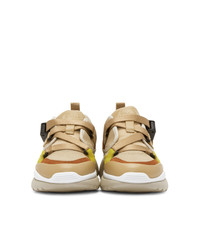 Chloé Tan And Beige Sonnie Sneakers
