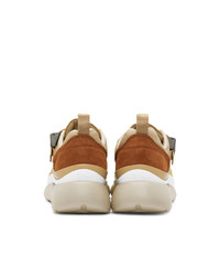Chloé Tan And Beige Sonnie Sneakers