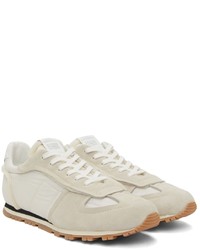 Maison Margiela Taupe White Retro Runner Sneakers