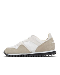 Spalwart White And Grey Marathon Trail Low Sneakers