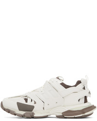 Balenciaga White Brown Track Sneakers