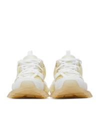 Balenciaga White Clear Sole Track Sneakers